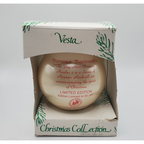 Norman Rockwell “The Day After Christmas” Ltd Edition Tree Ornament Ball ‘81 VTG - Picture 2 of 5